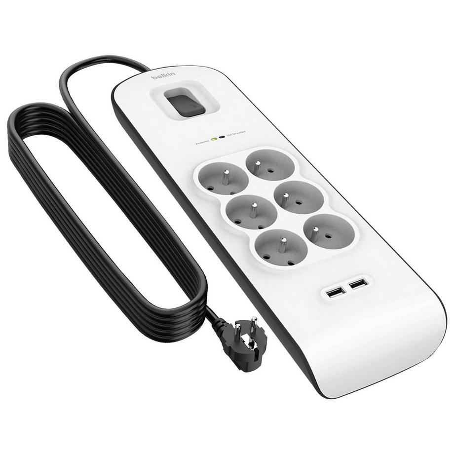 belkin  Belkin 6 Steckdose + 2 USB 2.4A 