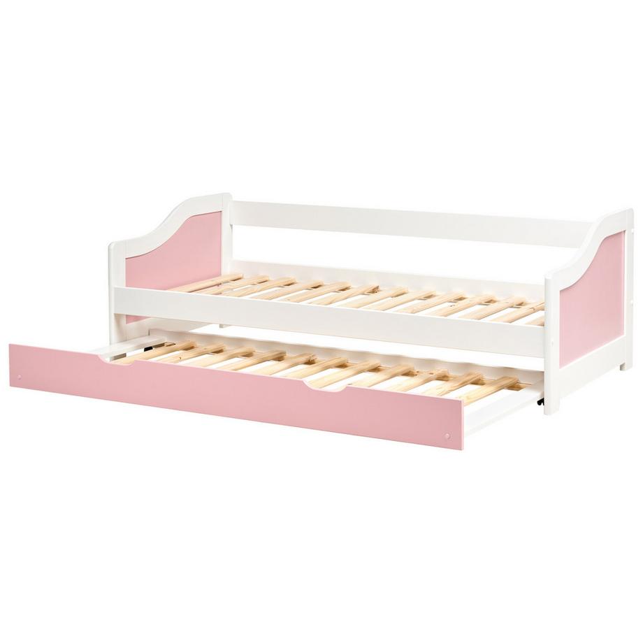 Beliani Lit gigogne en Bois de pin  LUNERAY  