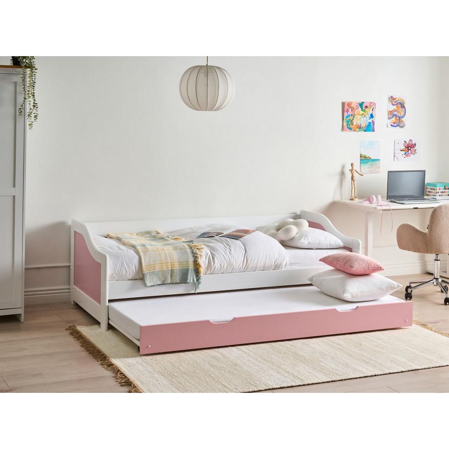 Beliani Letto estraibile en Legno di pino Scandinavo LUNERAY  
