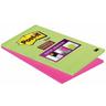 Post-It POST-IT Block Super Sticky 125x200mm 5845-SSEU grün/pink, 2x45 Blatt, liniert  