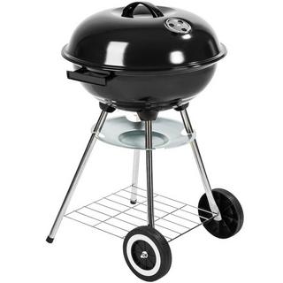 Tectake barbecue Ø 41,5cm, zincato, con rotelle  