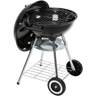 Tectake barbecue Ø 41,5cm, zincato, con rotelle  