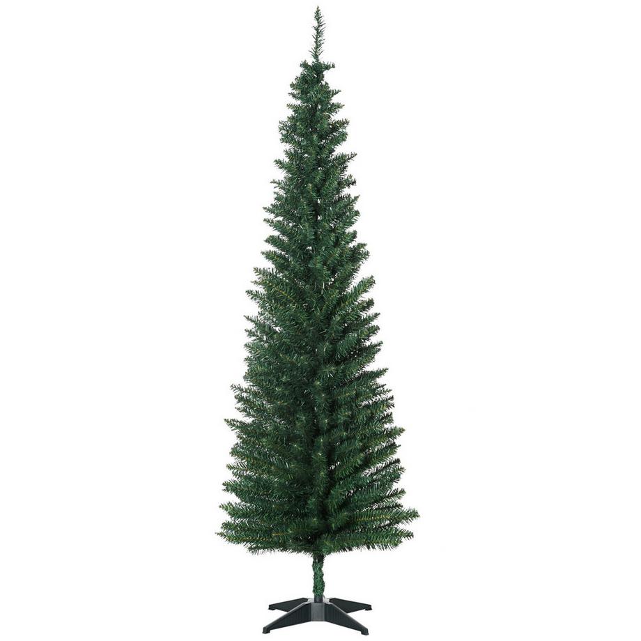 Sapin de Noël 390 pointes vert Ø 55 x H180 cm avec support en plastique robuste pour une décoration festive
