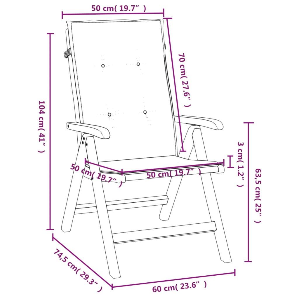 VidaXL sedia da giardino reclinabile Legno  