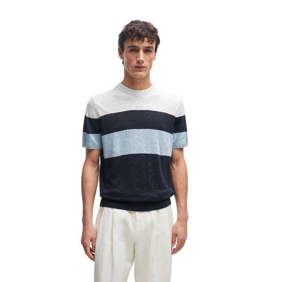 BOSS Maglietta Tramonte a Righe in Maglia  