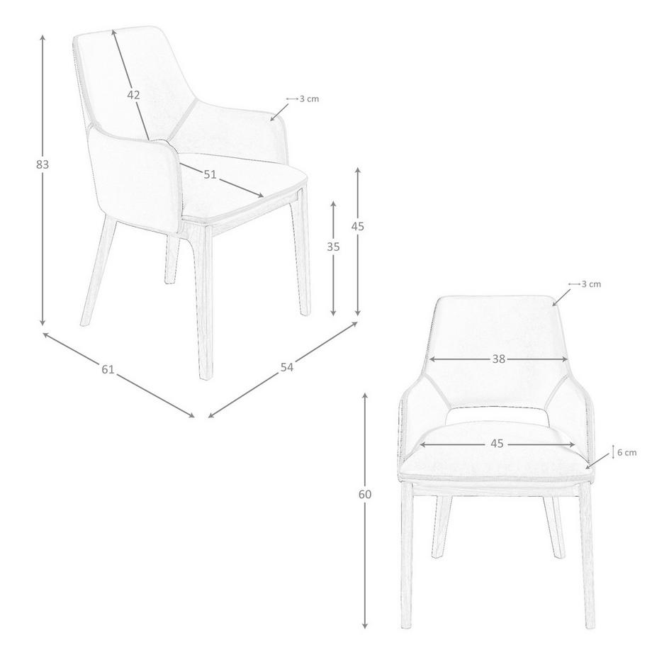 ANGEL CERDA Sedia in ecopelle marrone  