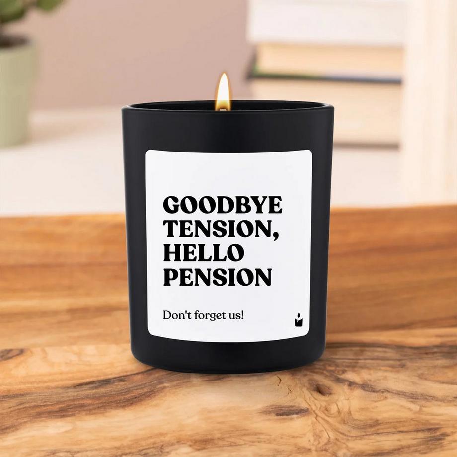 CandleHand Duftkerze Flowery Goodbye tension, hello pension!  