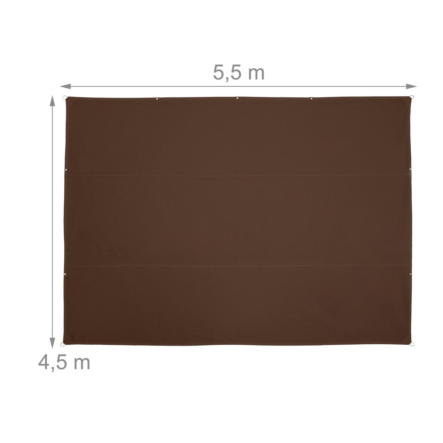 B2X Voile d'ombrage rectangulaire marron  