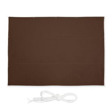 Voile d'ombrage rectangulaire marron