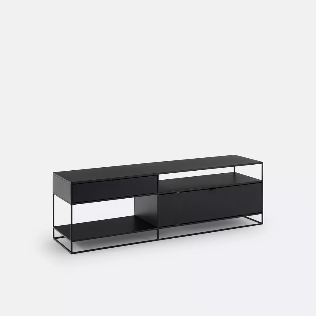 La Redoute Intérieurs - TV-Möbel aus Metall Stahl, One Size, Schwarz