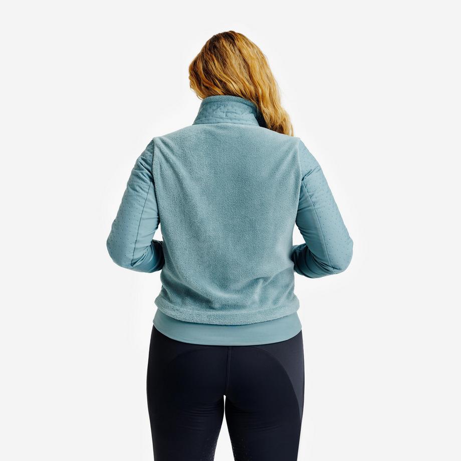 FOUGANZA  Felpa equitazione donna con zip poliestere 
