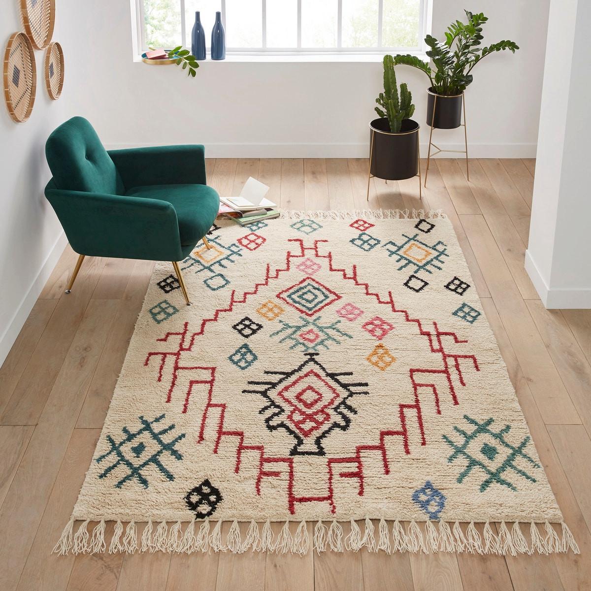 La Redoute Intérieurs Tapis style berbère en laine  