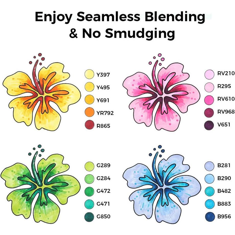 Ohuhu  Marqueurs d'art Oahu (base alcool, double face) - 80 couleurs 