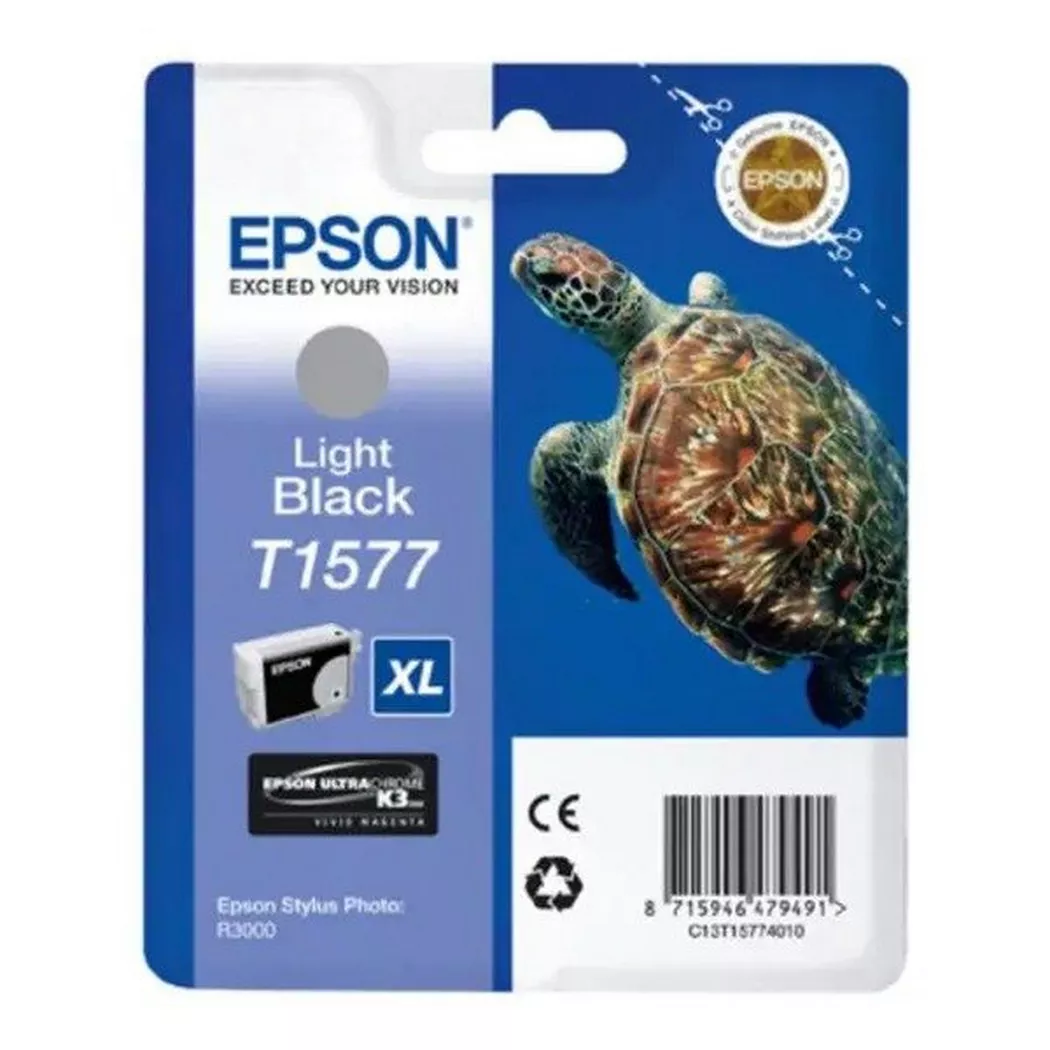 Epson – Tintenpatrone light schwarz T157740 Stylus Photo R3000 26ml, One Size