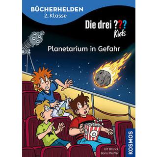 Die drei ??? Kids, Bücherhelden 2. Klasse, Planetarium in Gefahr Blanck, Ulf; Pfeiffer, Boris; Gumpert, Steffen (Illustrationen) Copertina rigida 