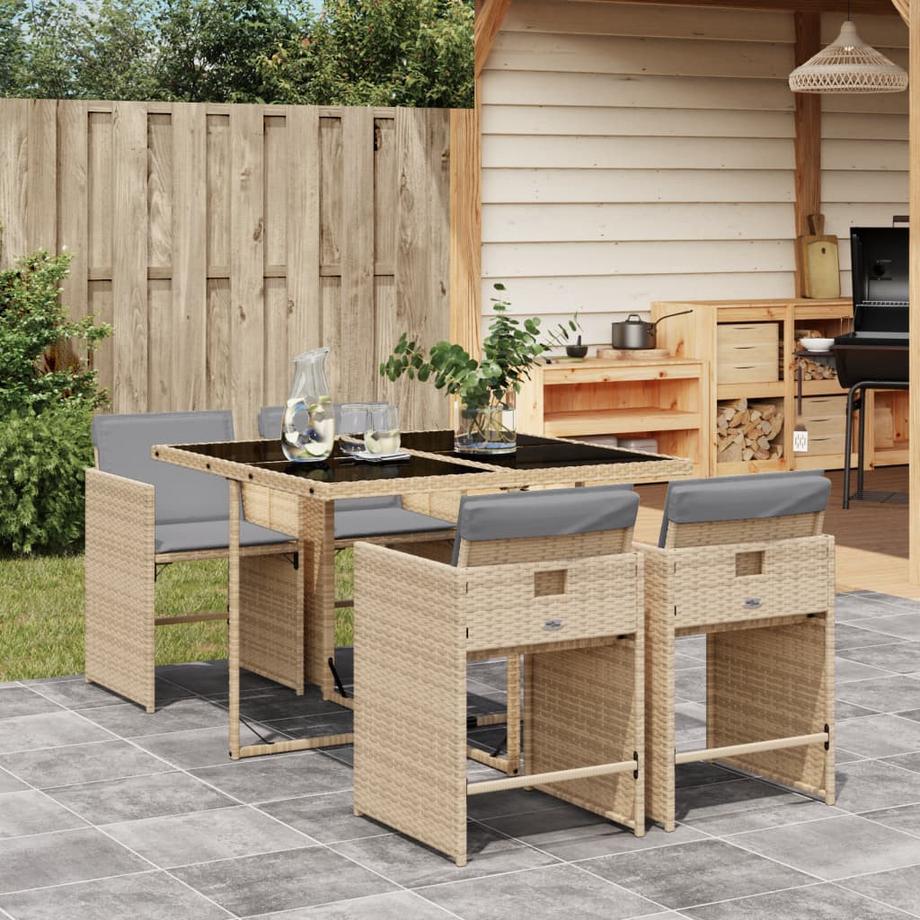 VidaXL set da pranzo da giardino Polirattan  