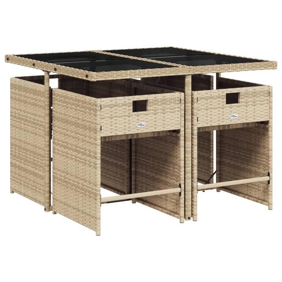 VidaXL set da pranzo da giardino Polirattan  