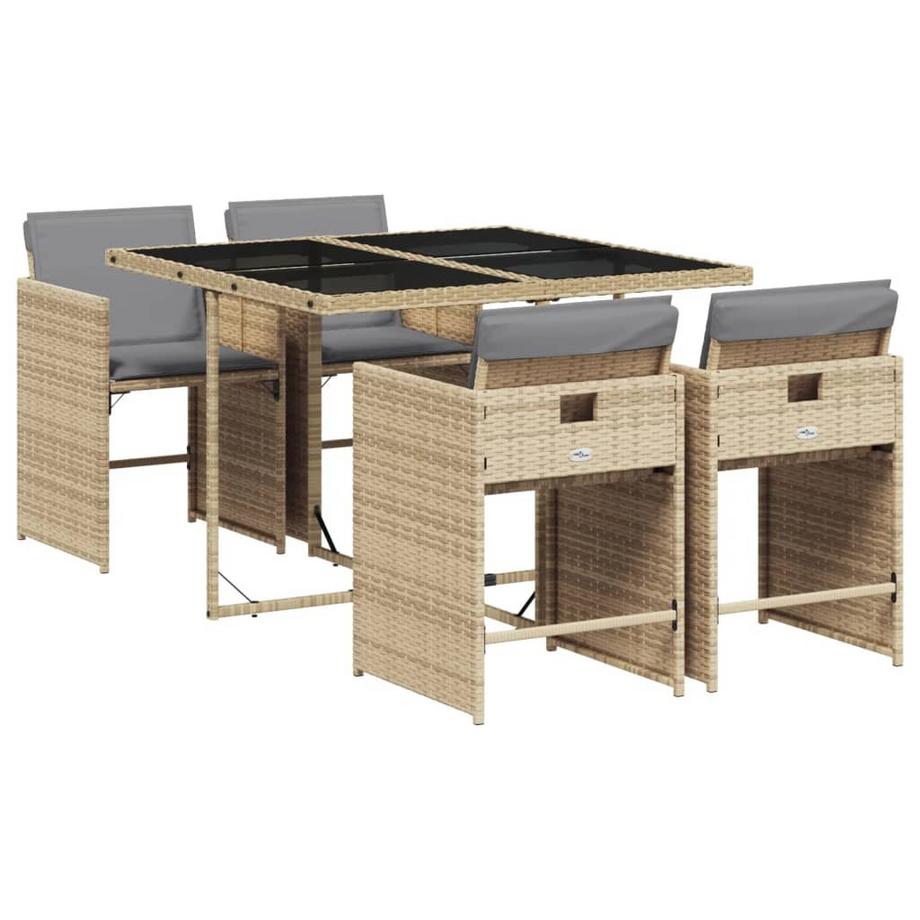 set da pranzo da giardino Polirattan