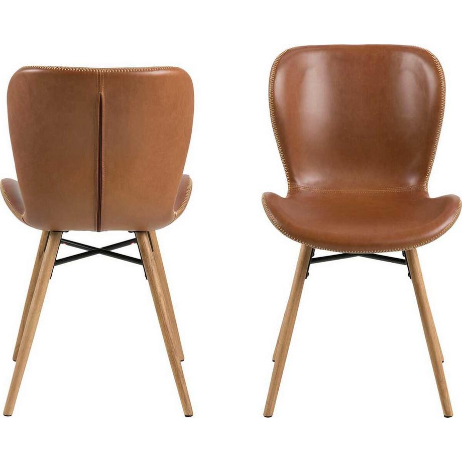 mutoni Chaise de salle à manger Norway chêne cognac  