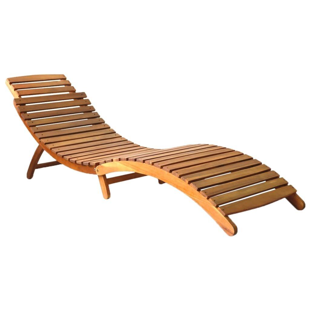 VidaXL Chaise longue bois d'acacia  