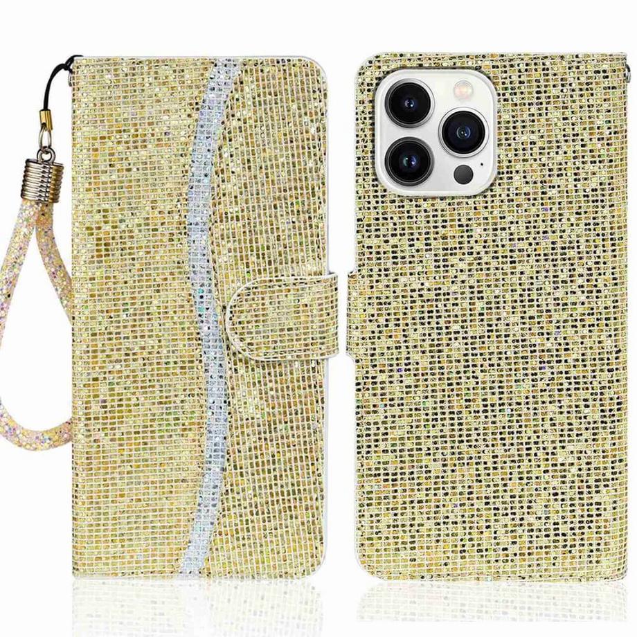 Cover-Discount  iPhone 14 Pro - Glitter Leder Etui 