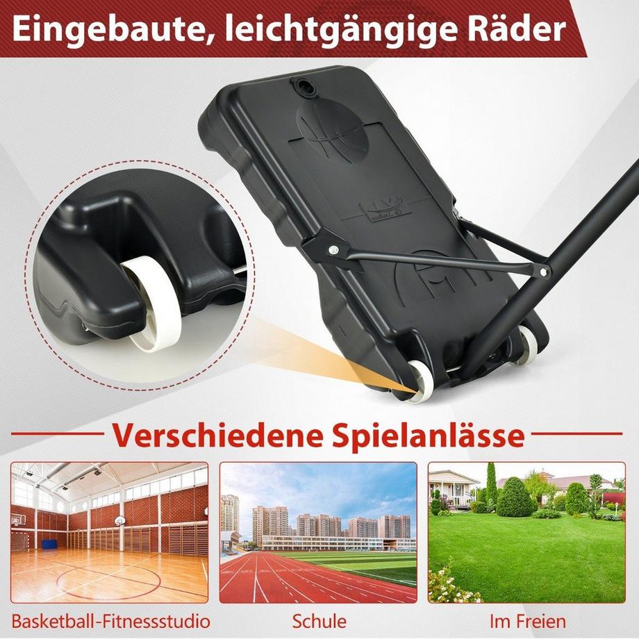 Northix  Basketballkorb für Kinder Wetterbeständiger Korbständer mit Einstellbarer Höhe von 90–210 cm 