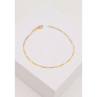 MUAU Schmuck  Fusskette Figaro Gelbgold 750, 24cm, 1.8mm 