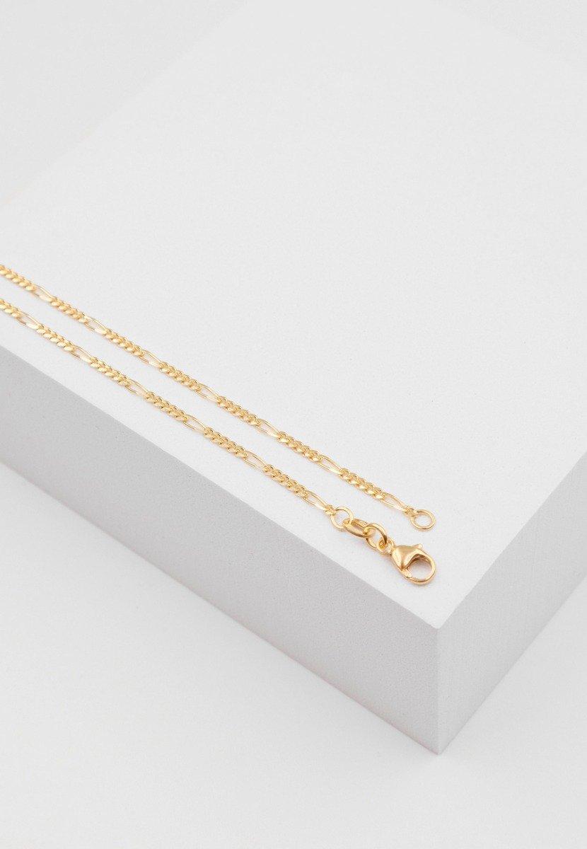 MUAU Schmuck  Fusskette Figaro Gelbgold 750, 24cm, 1.8mm 