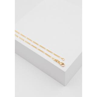 MUAU Schmuck  Fusskette Figaro Gelbgold 750, 24cm, 1.8mm 
