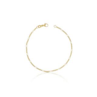 MUAU Schmuck  Fusskette Figaro Gelbgold 750, 24cm, 1.8mm 