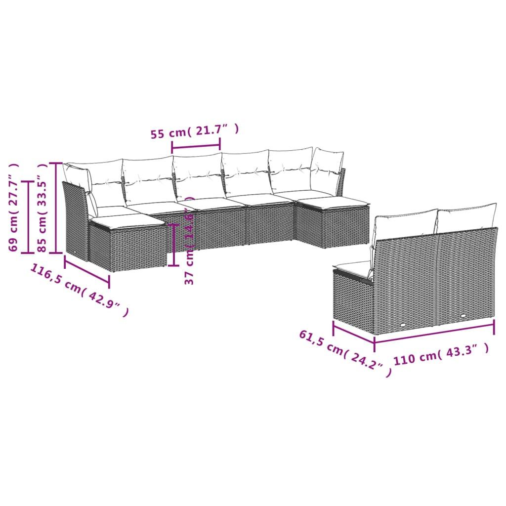 VidaXL Garten sofagarnitur poly-rattan  