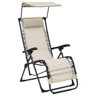 VidaXL Chaise de terrasse tissu  