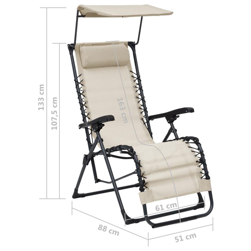 VidaXL Chaise de terrasse tissu  