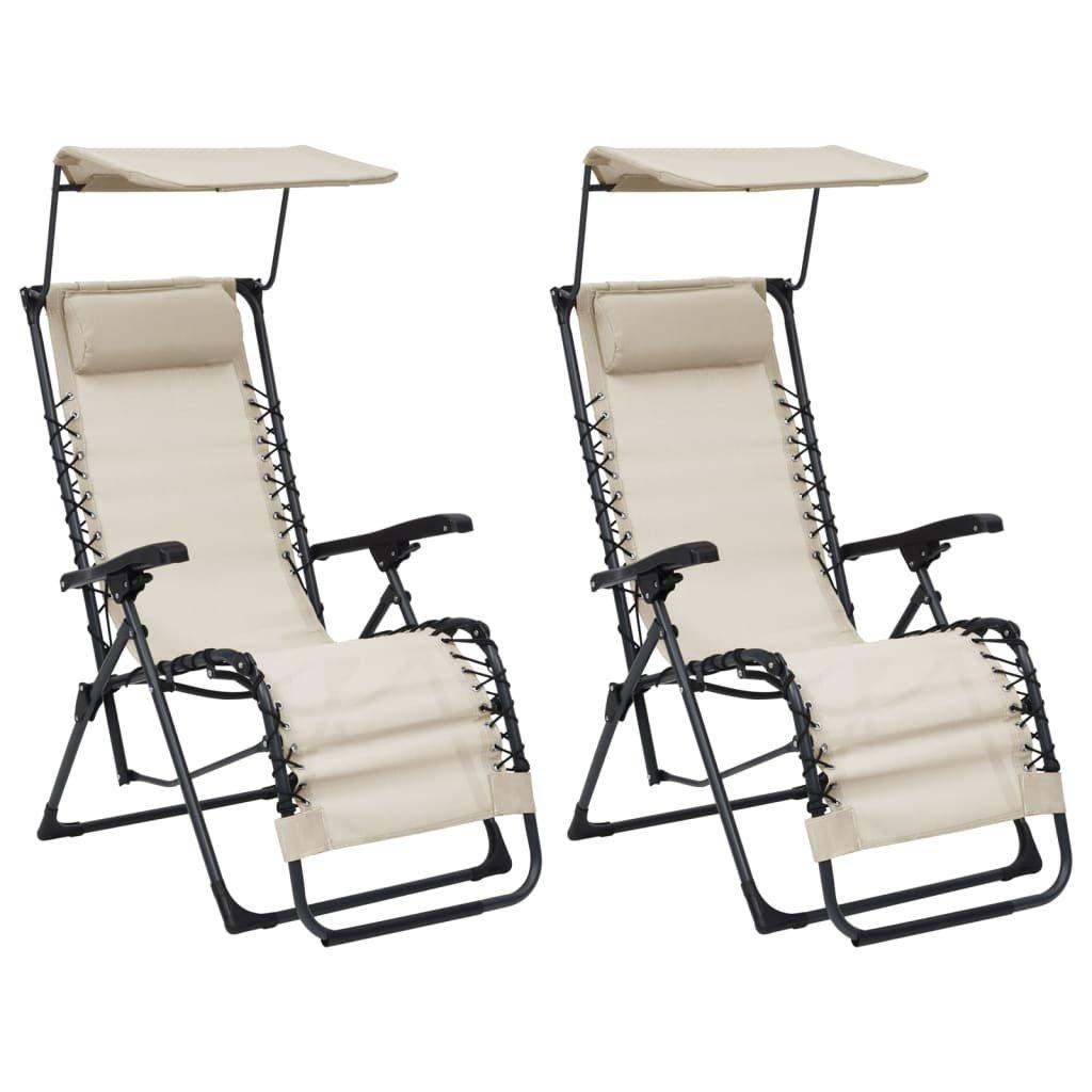 VidaXL Chaise de terrasse tissu  