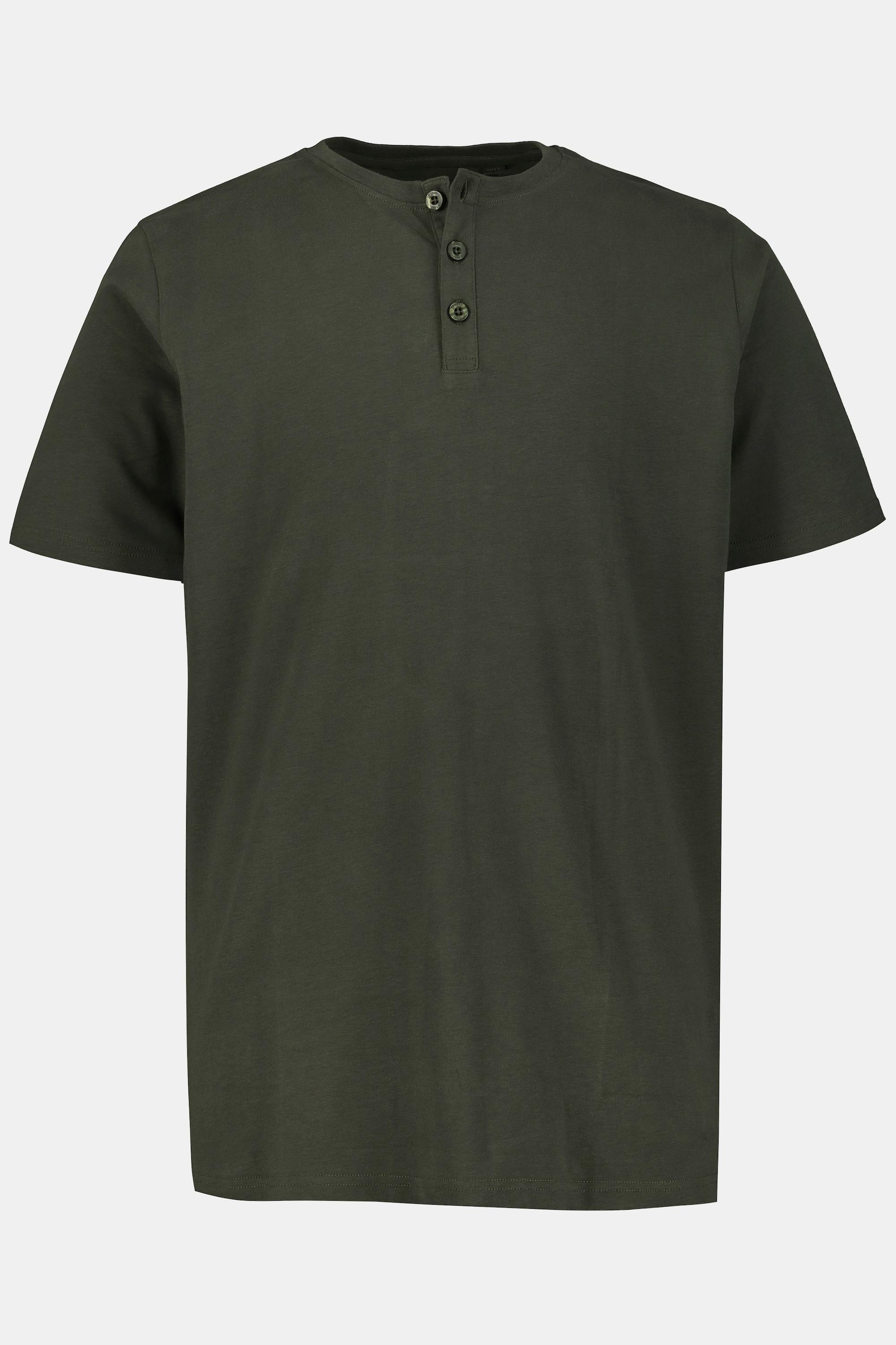 JP1880  T-shirt Henley, collection Basic. Manches courtes et patte de boutonnage 