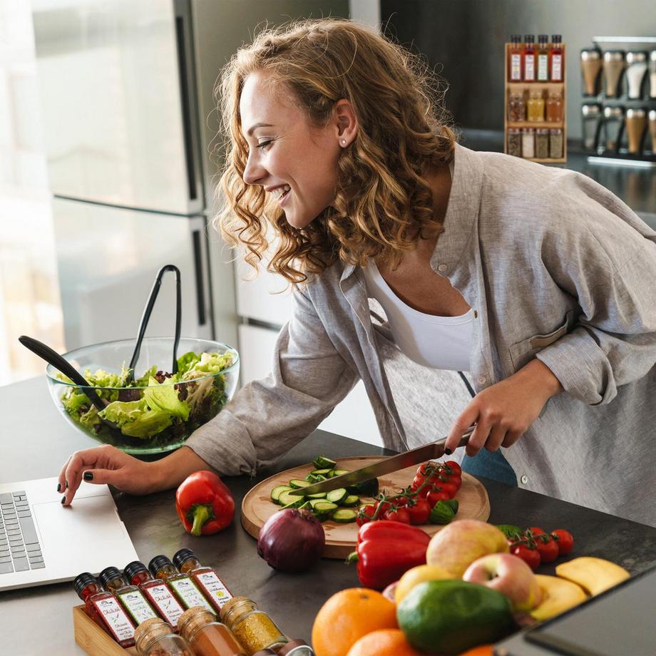 B2X  ensemble de 2 étagères à épices en bambou pour tiroirs 