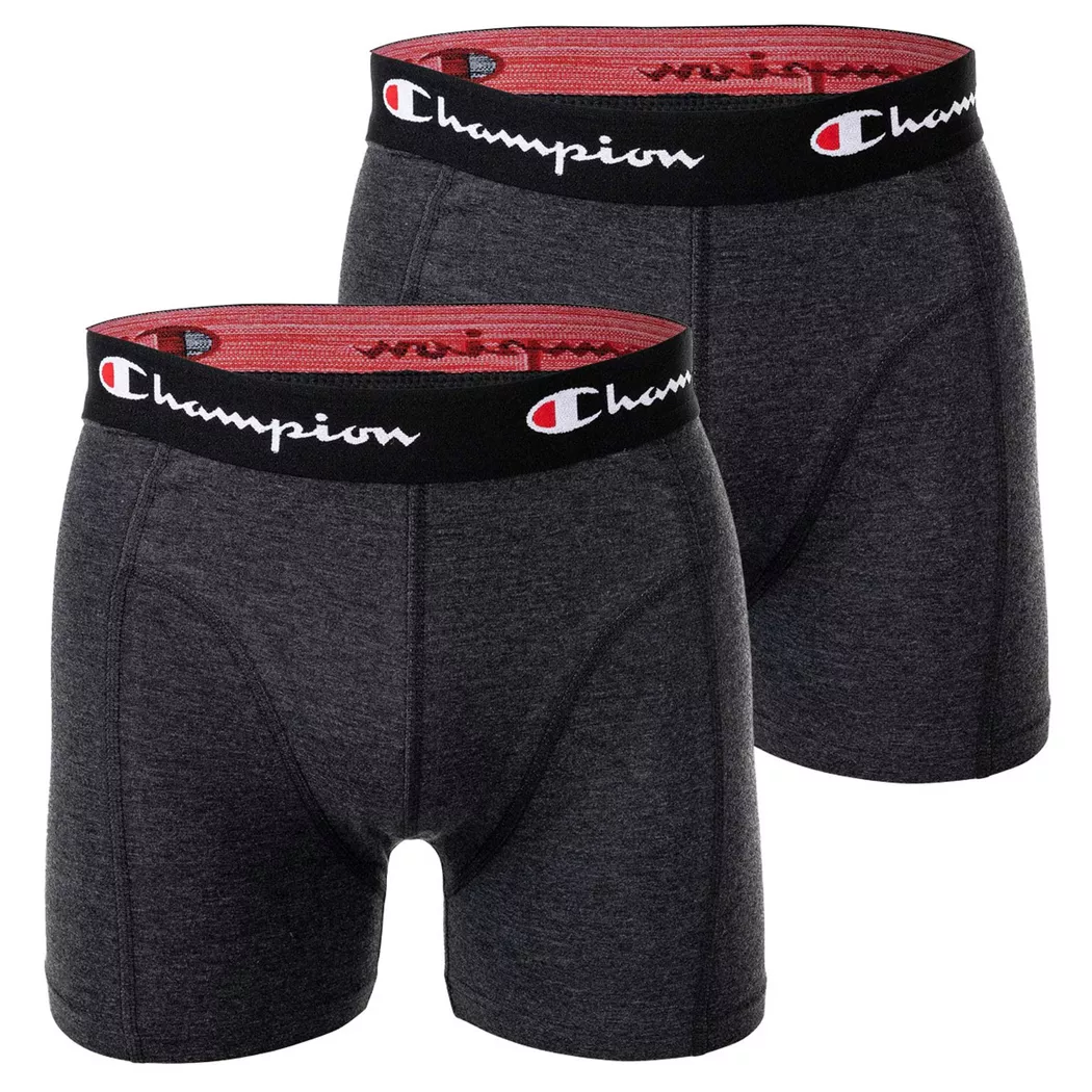 Champion - Boxer  Paquet de 2 Stretch, S, Gris Moyen
