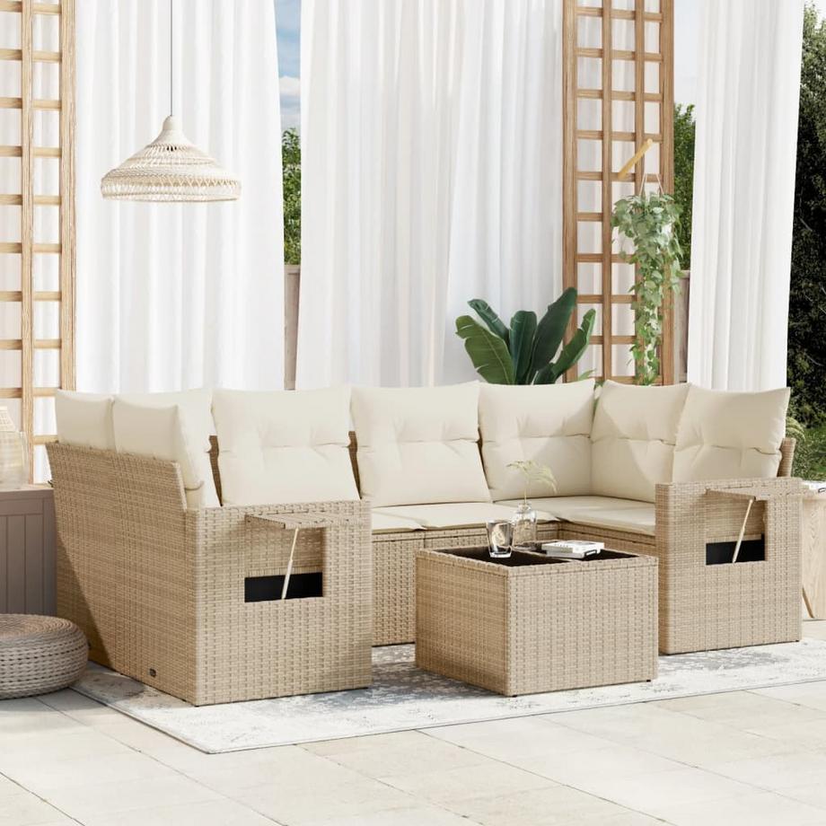 VidaXL set divano da giardino Polirattan  