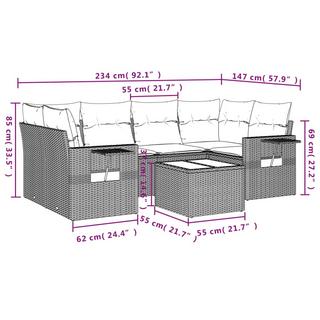 VidaXL Garten sofagarnitur poly-rattan  