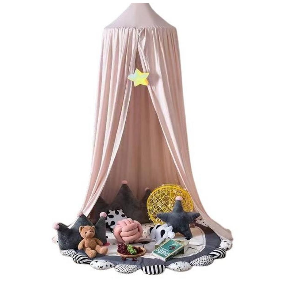 Pricenet  Rideau à baldaquin tente tipi suspendu rose clair 