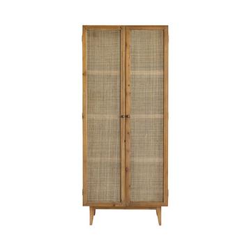 Armadio in pino e midollino Ninon