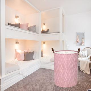 Alopini Faltbare runde Aufbewahrungswäschekörbe, Baumwolle  