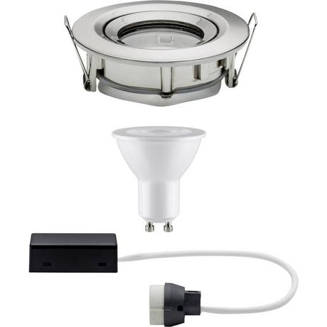 Paulmann LED Einbauleuchte Nova Plus Einzelleuchte schwenkbar IP65 rund 93mm 30° GU10 7W 230V 2700K  