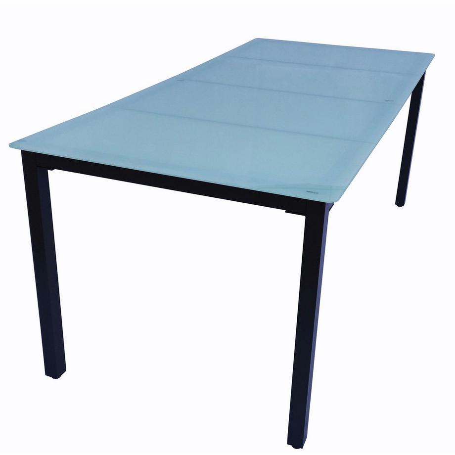 VCM Set Gartenmöbel Alu Glas Gartenset Sitzgruppe Essgruppe Tisch Stühle 6x  