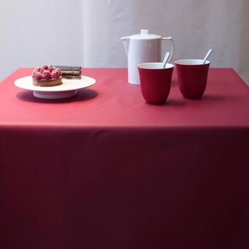 Tischdecke abwaschbar rund oder oval Unifarben 2