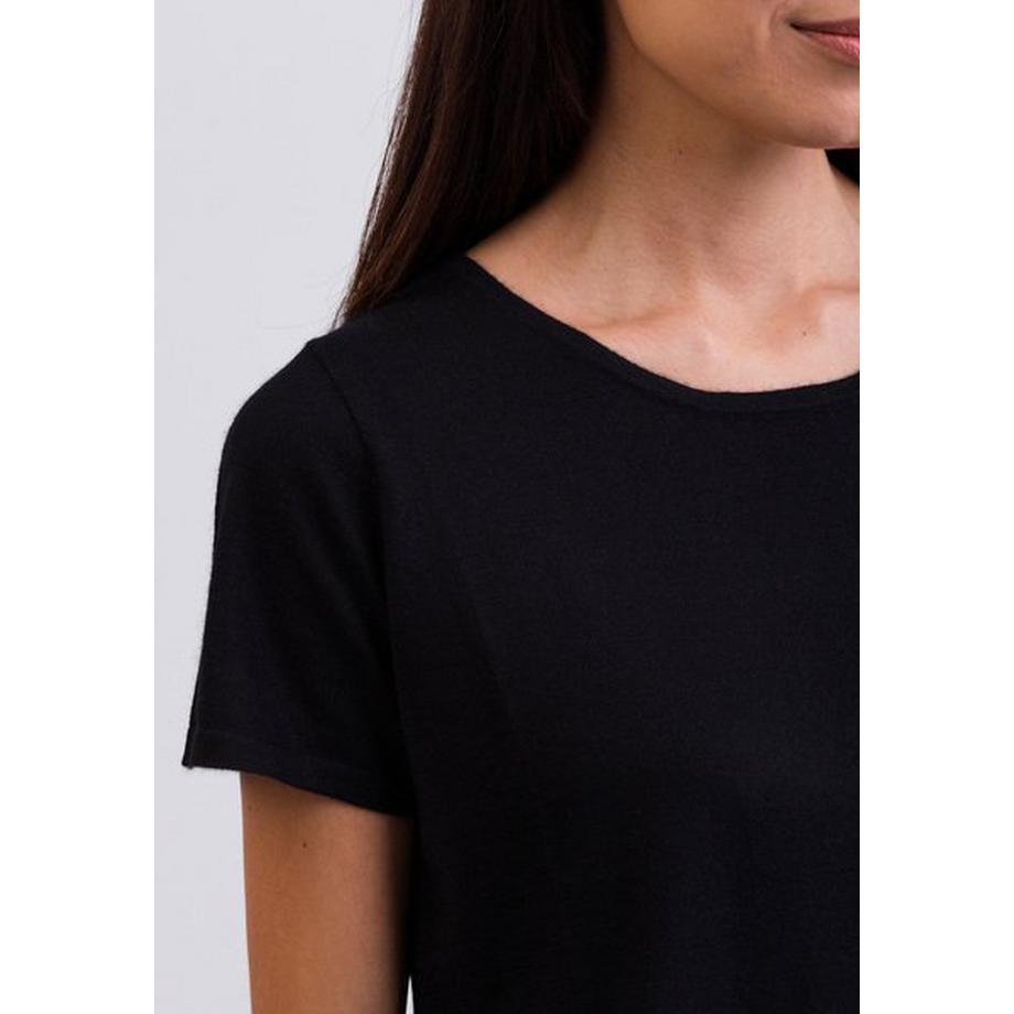 CASH-MERE.CH T-Shirt Manches Courtes Col Rond  