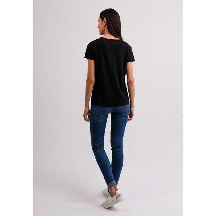 CASH-MERE.CH T-Shirt Manches Courtes Col Rond  