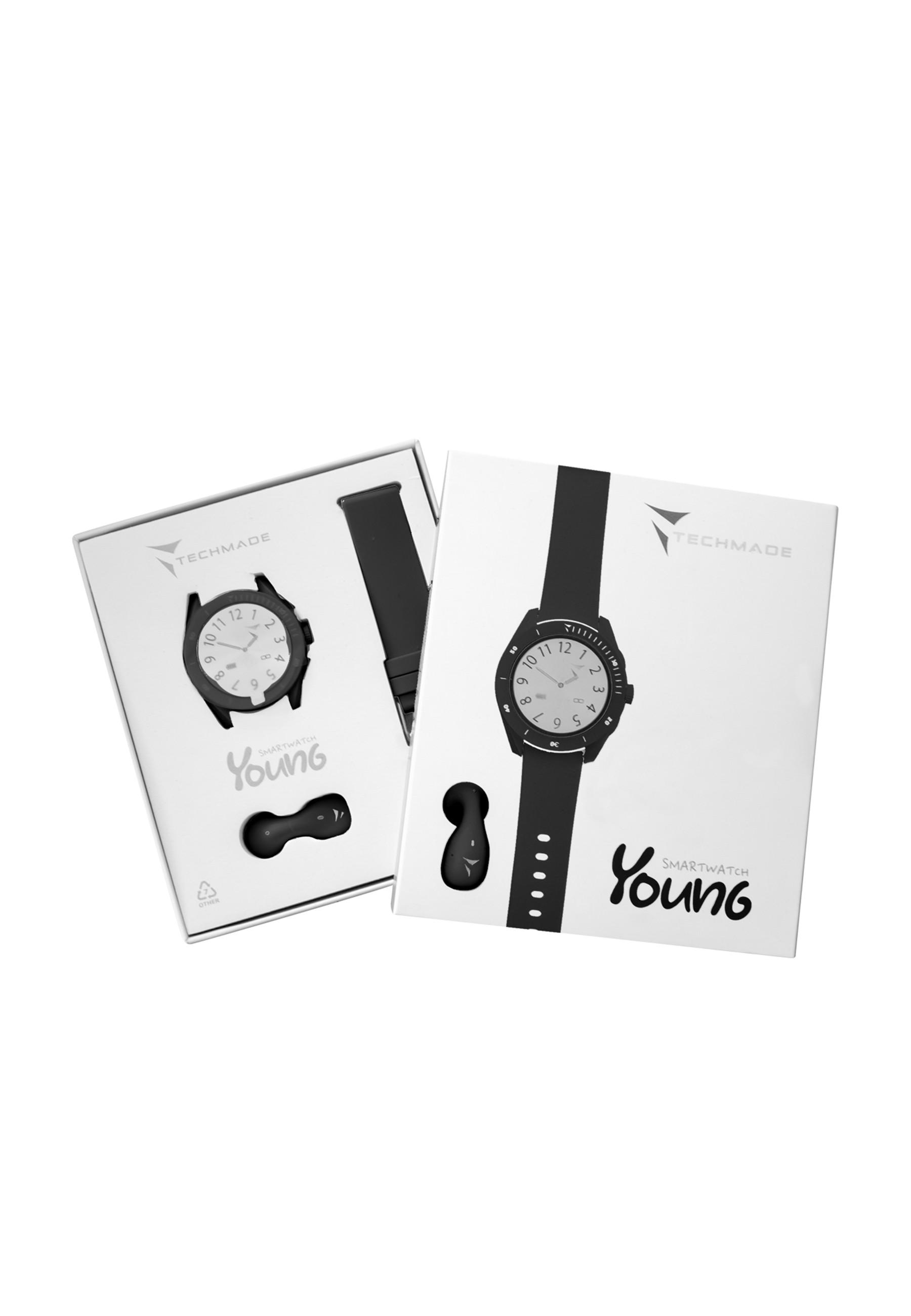 Techmade  Smart Watch Young Black Bundle 