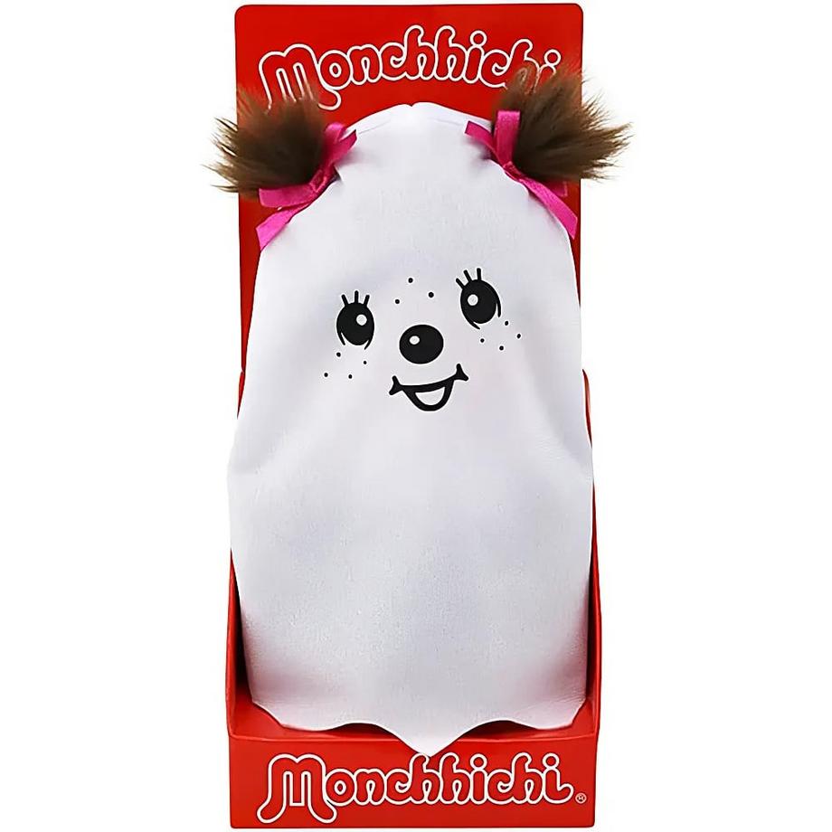 Monchhichi  Sekiguchi 242092 Original  Mädchen "Freundlicher Geist", Plüsch-Figur mit em Flatter-Umhang und Schleife im Haar, Kuscheltier aus em Plüsch, ca. 20 cm groß 