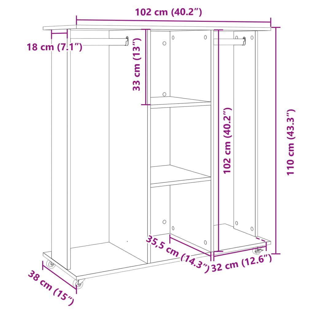 VidaXL  Kleiderschrank holzwerkstoff 